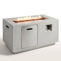 Outdoor Propane Fire Pit Table Built to Heat Any Patio, 50,000 BTU Output, Hidden Tank Storage, Lava Rocks