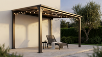 10 * 12FT Pergola,4 * 5 Inch Thickened Pillars & Enlarged Base,Outdoor Hardtop Lean to Gazebo,Wall Mounted Pergola,Pergolas Gazebos Clearance,Aluminum Frame Pergola,Uv Resistant Patio Roof — Lifestyle
