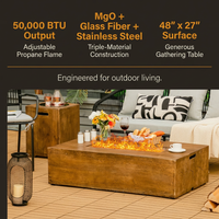 2 Piece Outdoor Propane Fire Pit Table Set — Results & Stats