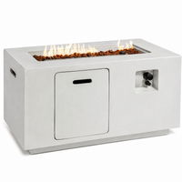 Outdoor Propane Fire Pit Table Built to Heat Any Patio, 50,000 BTU Output, Hidden Tank Storage, Lava Rocks
